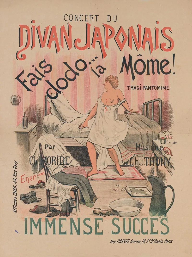 Concert Du Divan Japonais Fais Dodo La Mome Tragi Pantomime Par Ch Moride Musique De Ch Thony Immense Wall Art by Affiches Ener - High-Resolution Digital Print