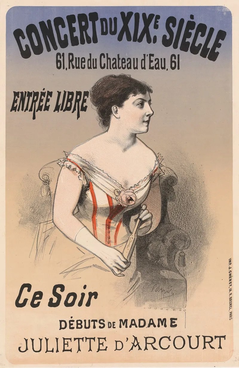 Concert Du Xixe Siecle Ce Soir Debuts De Madame Juliette Darcourt