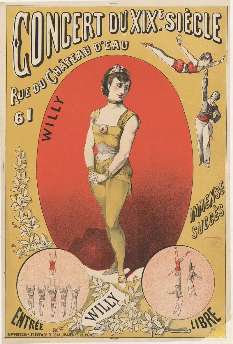 Concert Du Xixeme Siecle Rue Du Chateau Deau 61 Willy Wall Art by Imp. Emile Lévy - High-Resolution Digital Print