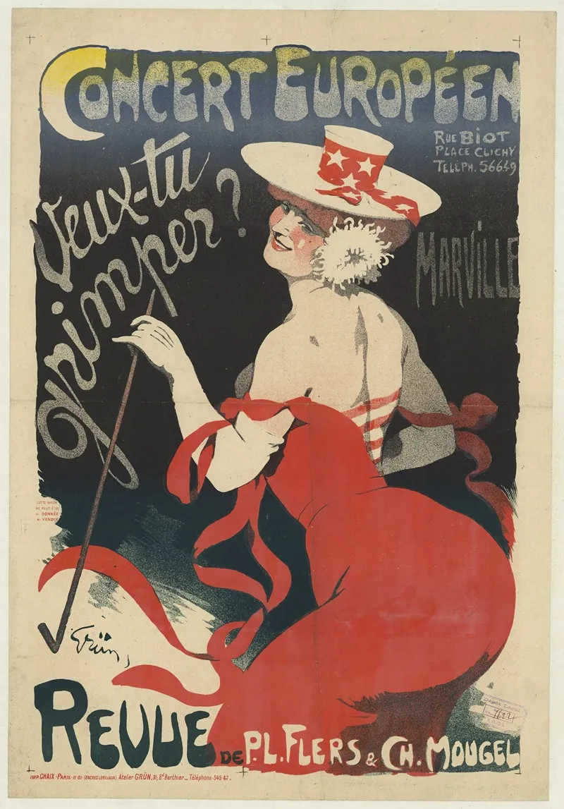 Concert Europeen Veux Tu Grimper Wall Art by Jules-Alexandre Grün - High-Resolution Digital Print