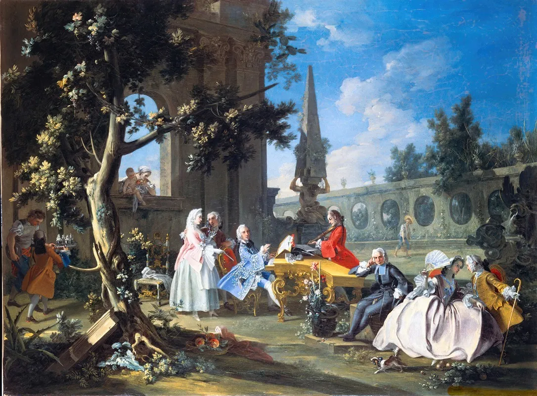 Concert In A Garden Wall Art by Filippo Falciatore - High-Resolution Digital Print