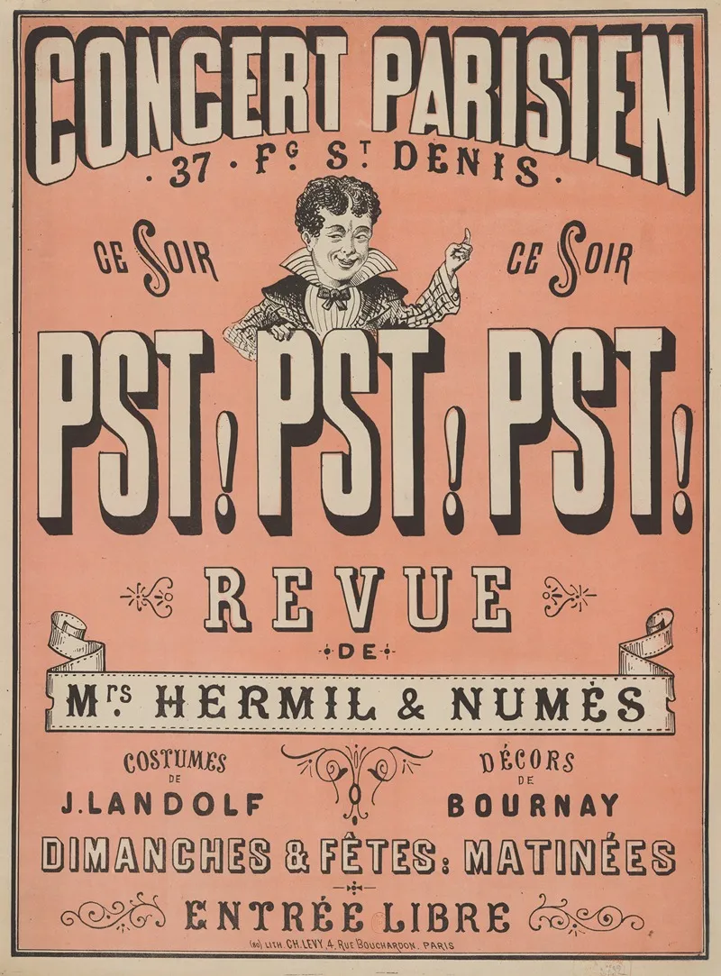 Concert Parisien 37 Faubourg St Denis Pst Pst Pst Revue De Mrs Hermil Numes