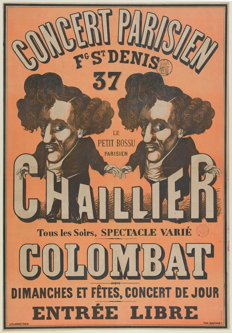 Concert Parisien Fg St Denis 37 Le Petit Bossu Parisien Chaillier Wall Art by Imp. F. Hermet - High-Resolution Digital Print