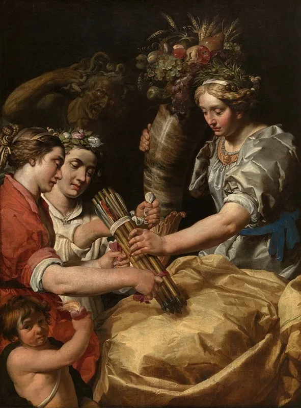 Concord Charity And Sincerity Conquering Discord Wall Art by Abraham Janssens - High-Resolution Digital Print