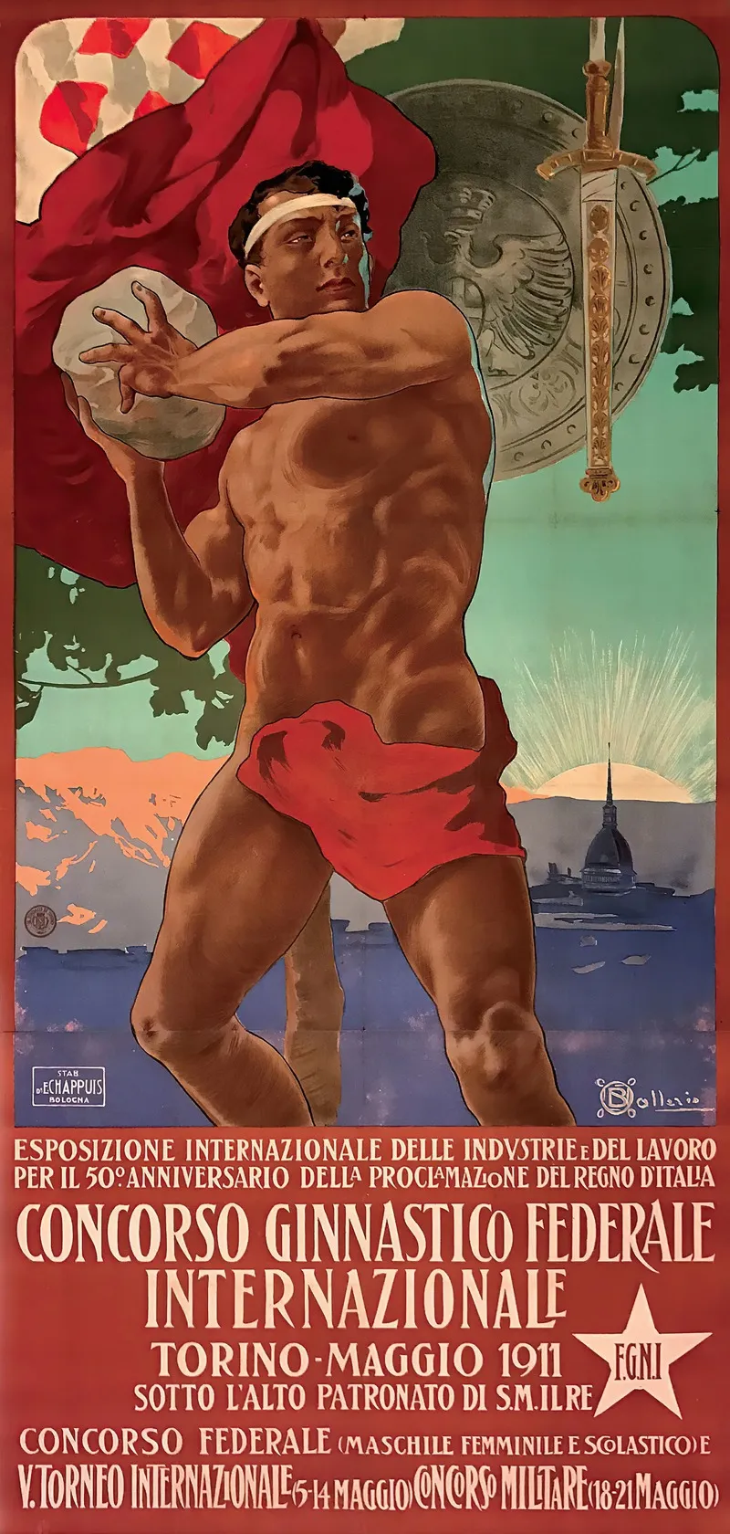 Concorso Ginnastico Federale Internazionale Torino Wall Art by Osvaldo Ballerio - High-Resolution Digital Print