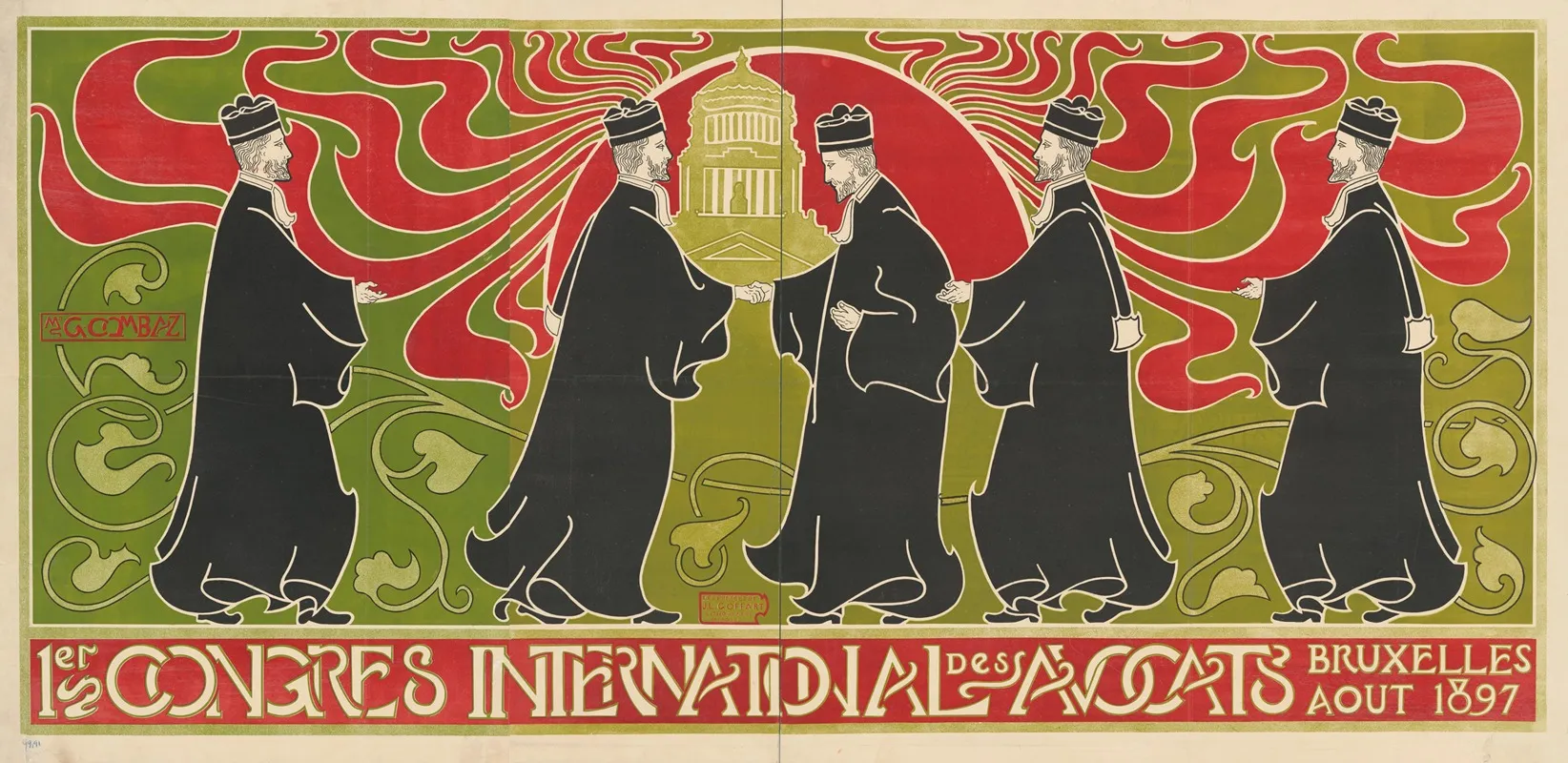 Congres Internationale Des Avocats Bruxelles 1897 Wall Art by Ghisbert Combaz - High-Resolution Digital Print
