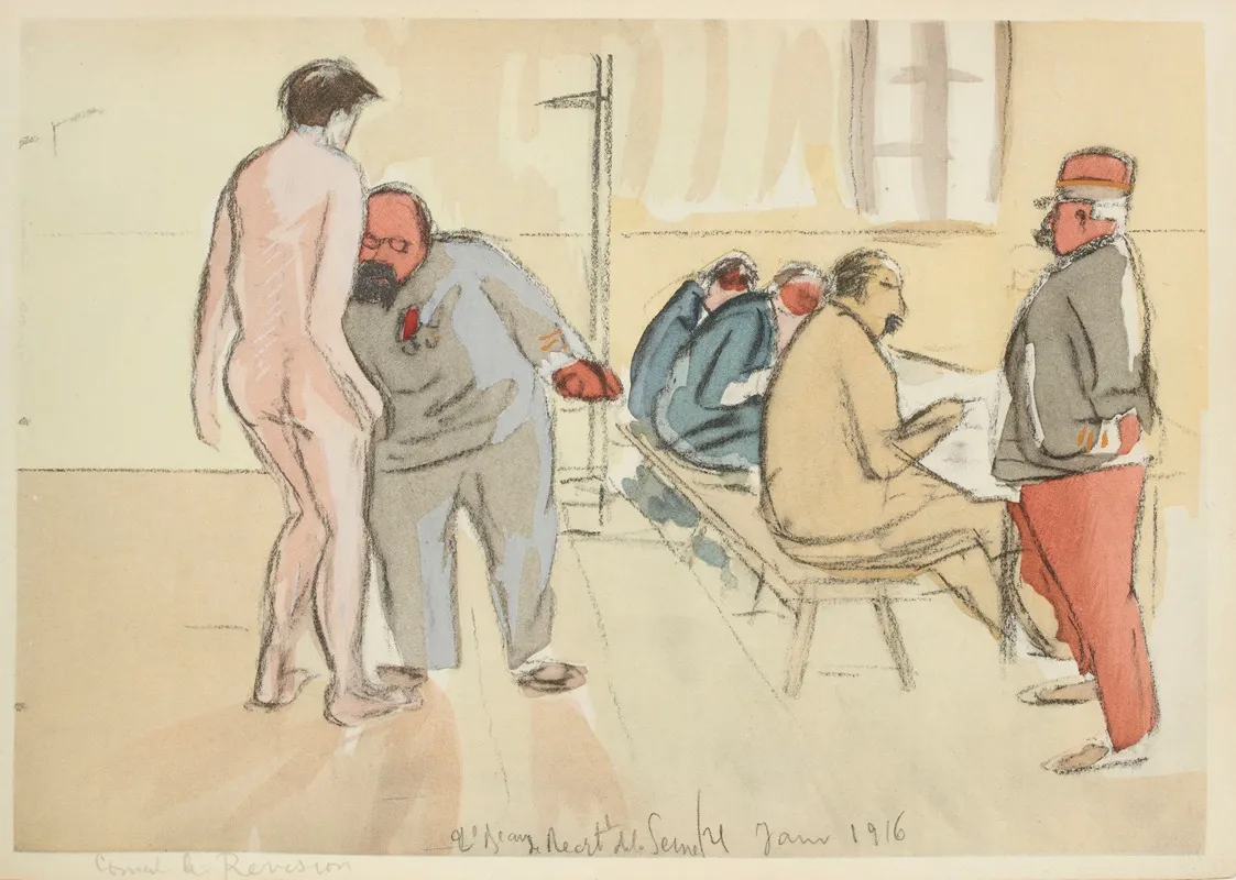 Conseil De Revision 21 Janvier 1916 Wall Art by Paul Goute - High-Resolution Digital Print