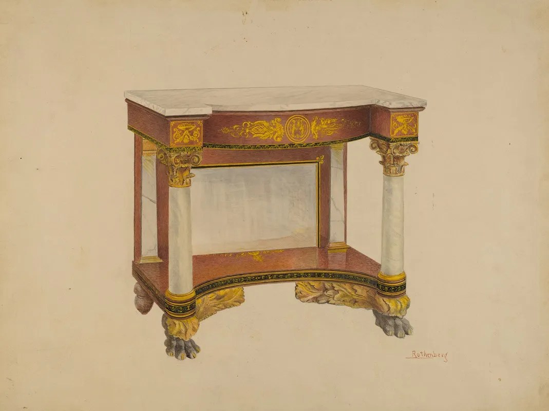 Console Table 4 Wall Art by Susan Rothenberg - High-Resolution Digital Print