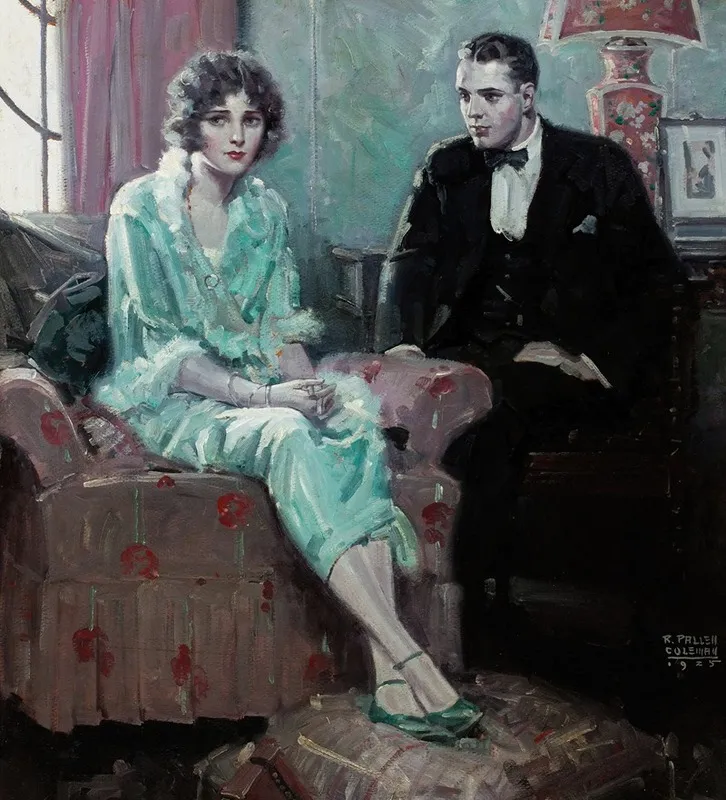 Consoling The Girl Wall Art by Ralph Pallen Coleman - High-Resolution Digital Print