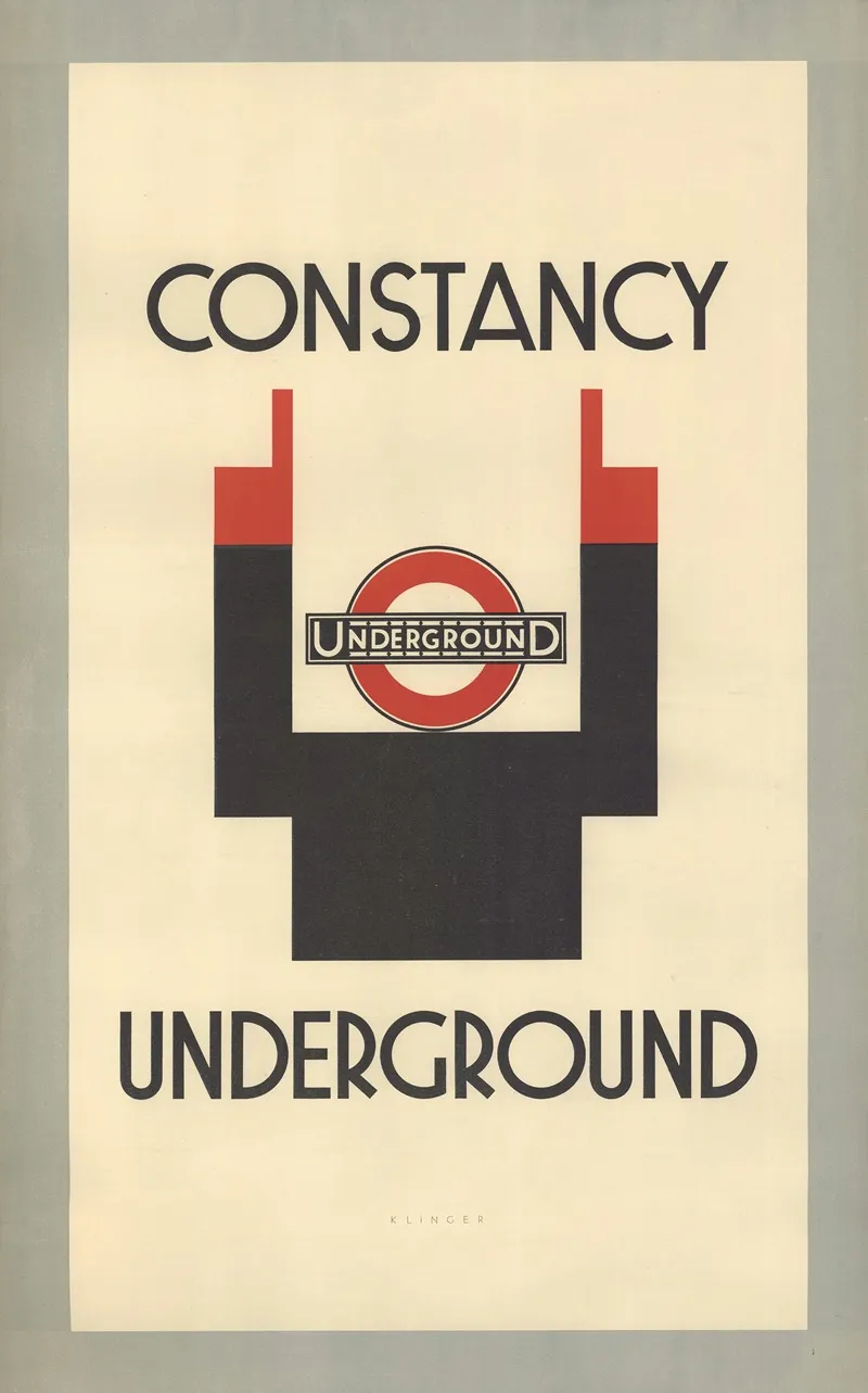 Constancy London Underground Wall Art by Julius Klinger - High-Resolution Digital Print