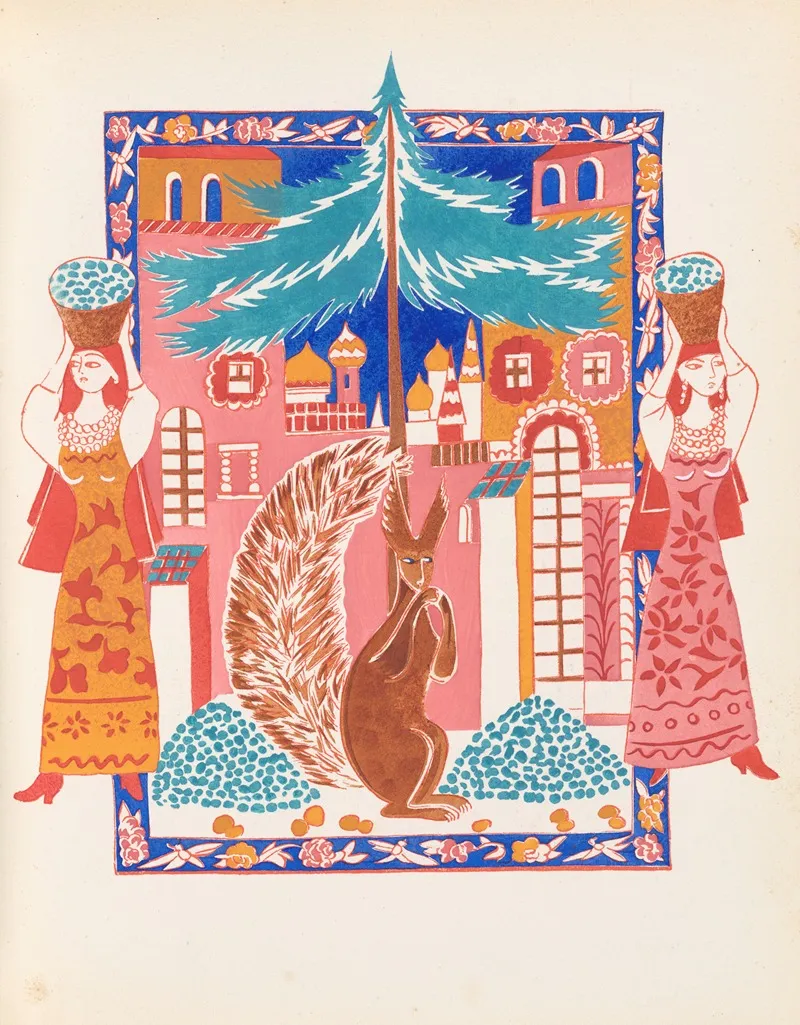 Conte De Tsar Saltan Et De Son Fils Le Glorieux Et Puissant Prince Gvidon Saltanovitch Et De Sa Belle Princesse Cygne Pl 8 Wall Art by Natalia Goncharova - High-Resolution Digital Print