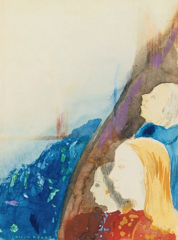 Contemplation 7 Wall Art by Odilon Redon - High-Resolution Digital Print