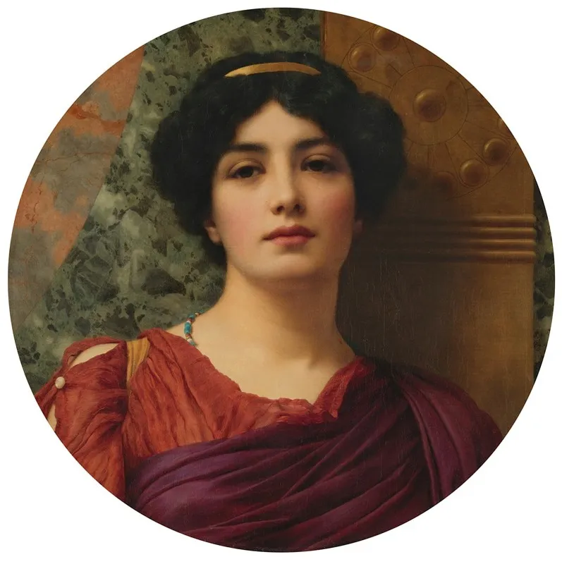 Contemplation 8 Wall Art by John William Godward - High-Resolution Digital Print
