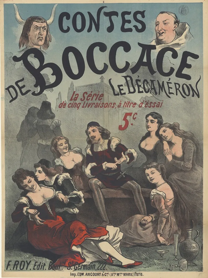 Contes De Boccace Le Decameron Wall Art by Edward Ancourt - High-Resolution Digital Print