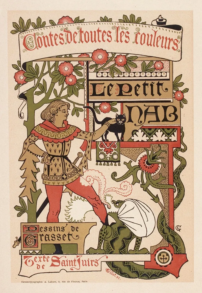 Contes De Toutes Les Couleurs Le Petit Nab Wall Art by Eugène Grasset - High-Resolution Digital Print