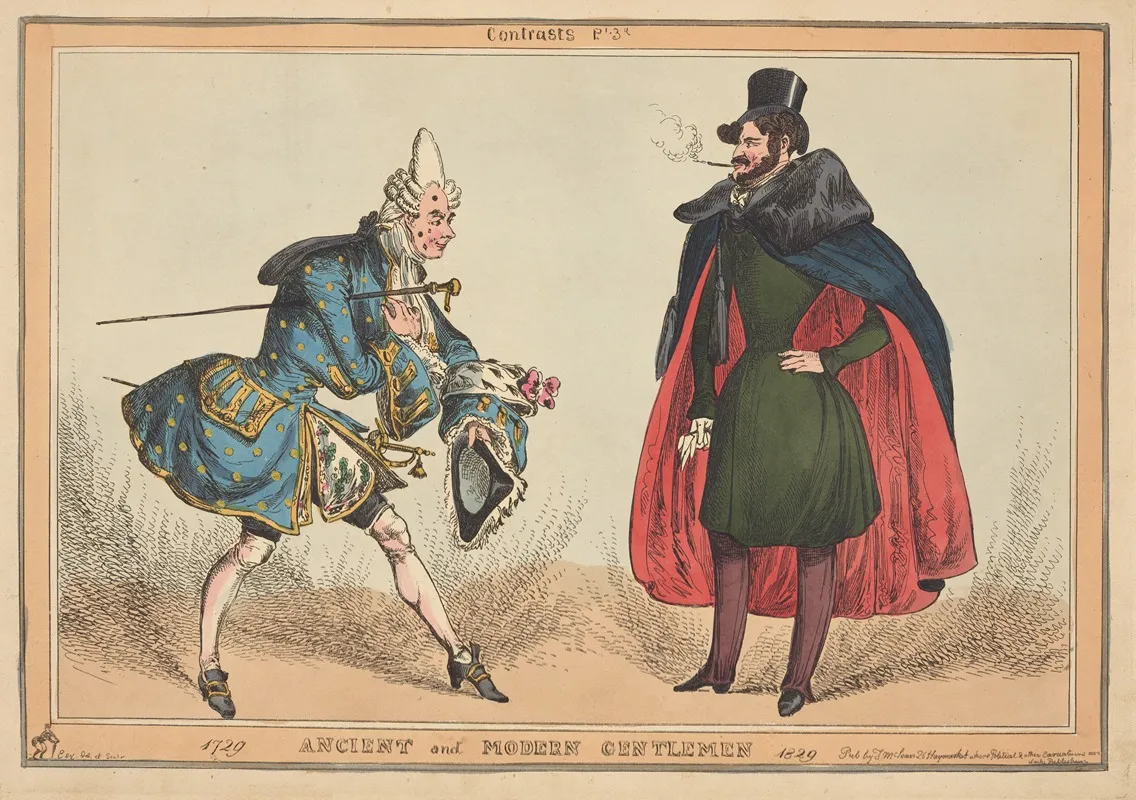 Contrasts Pl 3d Ancient And Modern Gentlemen 1729 1829