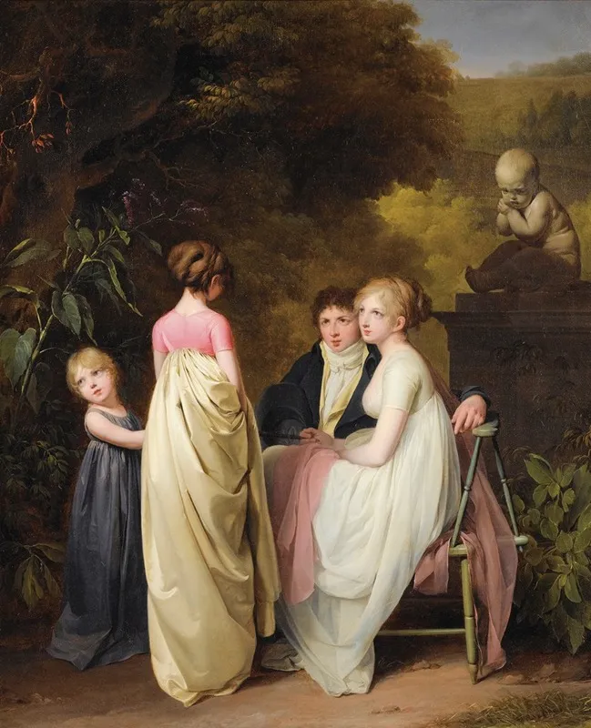 Conversation Dans Un Parc Conversation In A Park Wall Art by Louis-Léopold Boilly - High-Resolution Digital Print