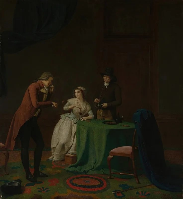 Conversation Piece The Sense Of Smell Wall Art by Jan Ekels the Younger - High-Resolution Digital Print