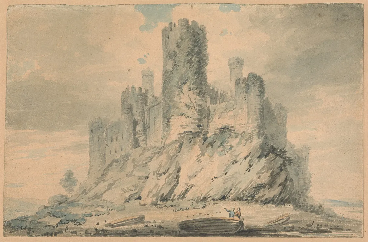 Conway Castle Caernarvonshire Wall Art by Edward Dayes - High-Resolution Digital Print