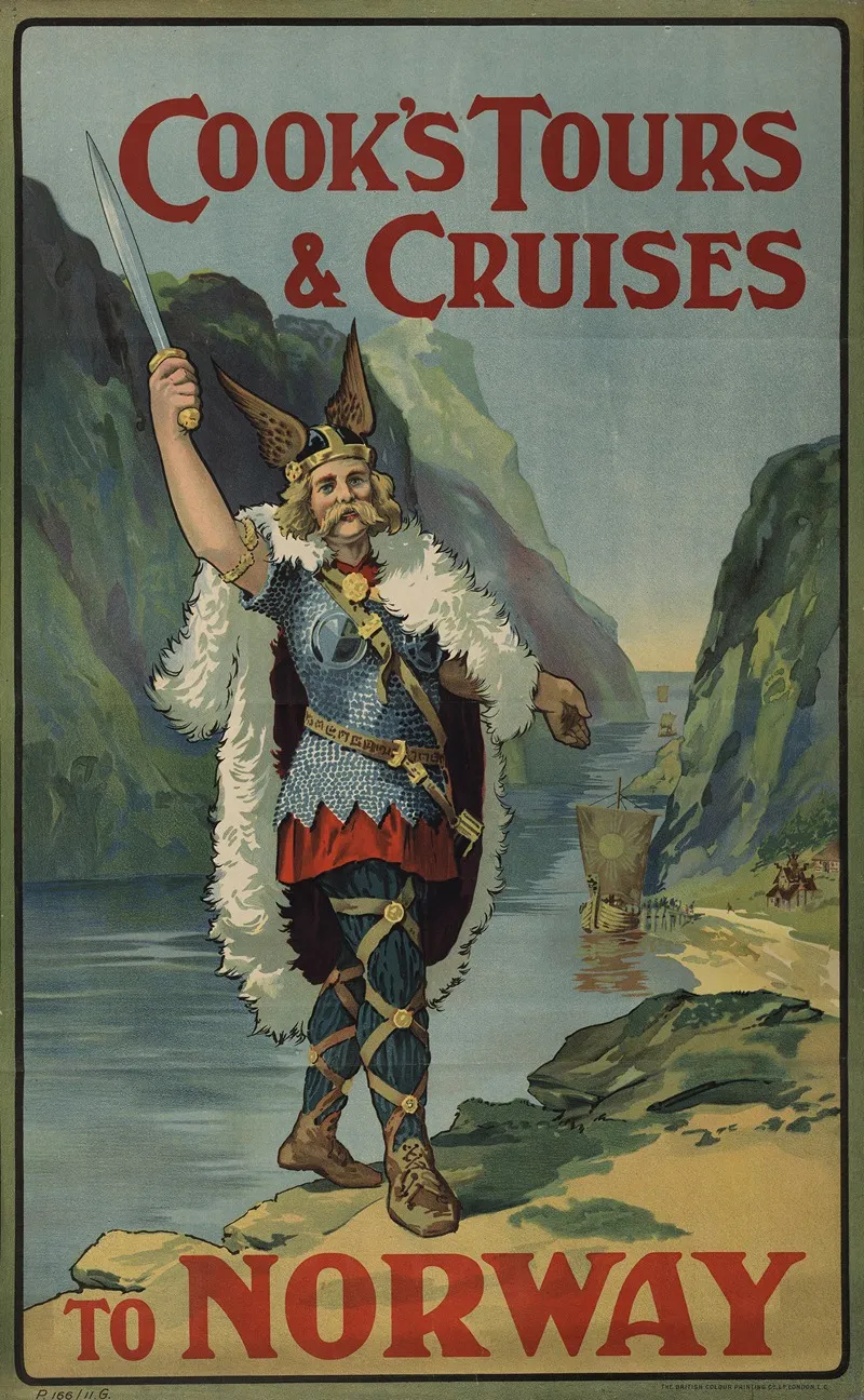 Cooks Tours Cruises To Norway Wall Art by The British Colour Printing Company - High-Resolution Digital Print