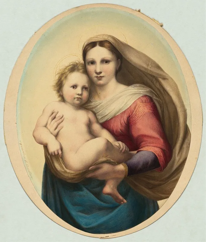 Copy After Raphaels Sistine Madonna Wall Art by Rudolph Geudtner - High-Resolution Digital Print