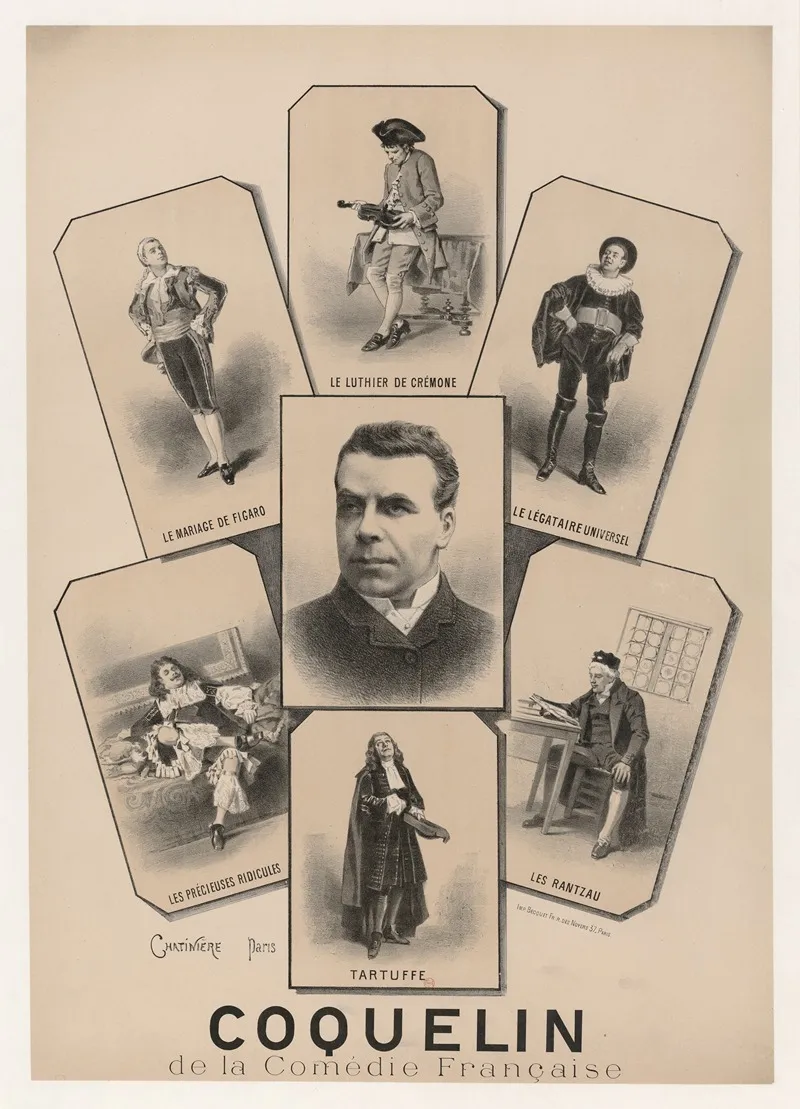 Coquelin De La Comedie Francaise Wall Art by Antonin-Marie Chatinière - High-Resolution Digital Print