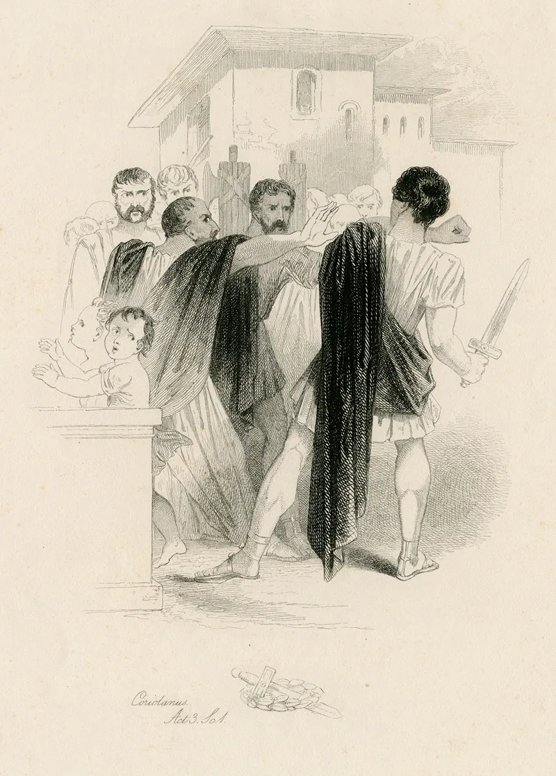 Coriolanus Act 3 Sc 1 Wall Art by Joseph Kenny Meadows - High-Resolution Digital Print