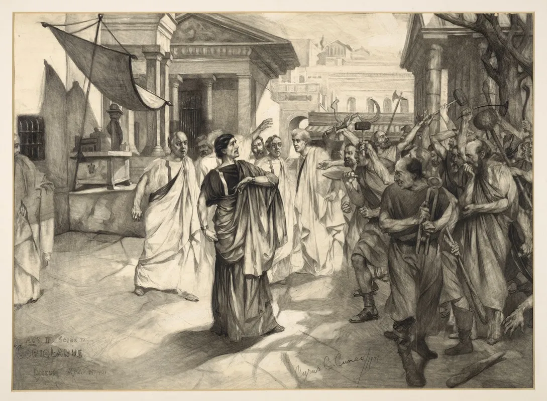 Coriolanus At The Lyceum Wall Art by Cyrus Cincinatto Cuneo - High-Resolution Digital Print