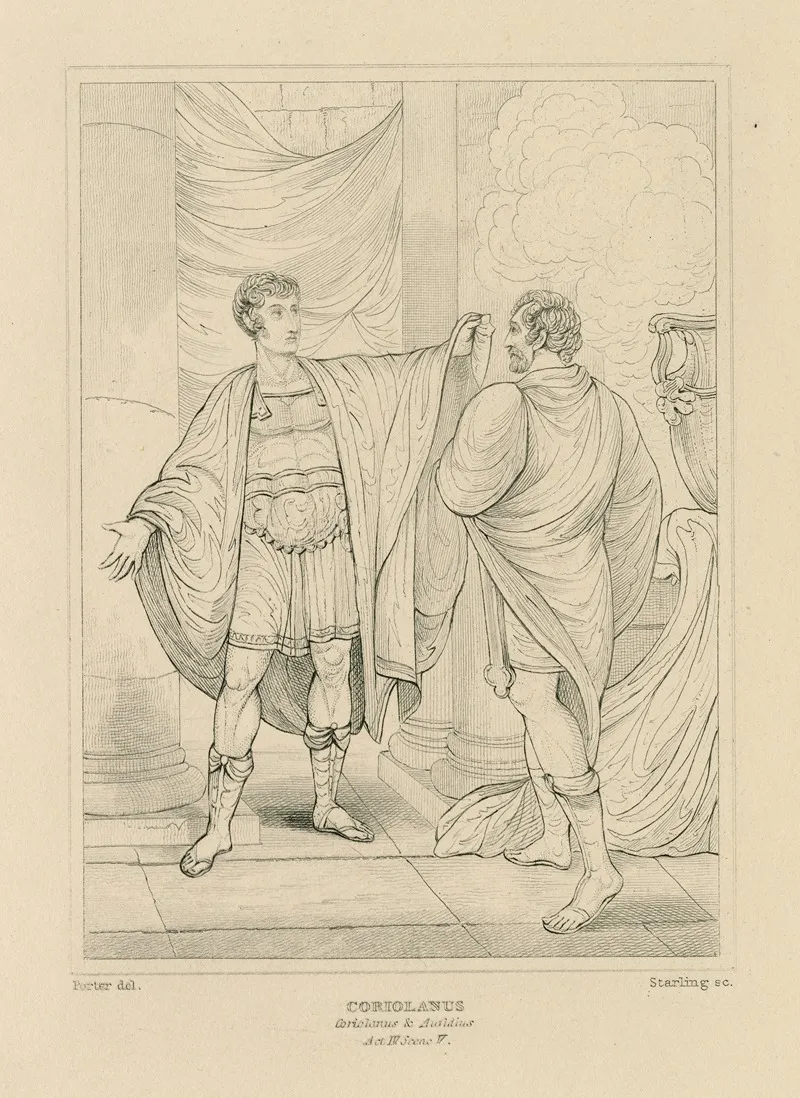 Coriolanus Coriolanus Aufidius Act Iv Scene V Wall Art by William Francis Starling - High-Resolution Digital Print