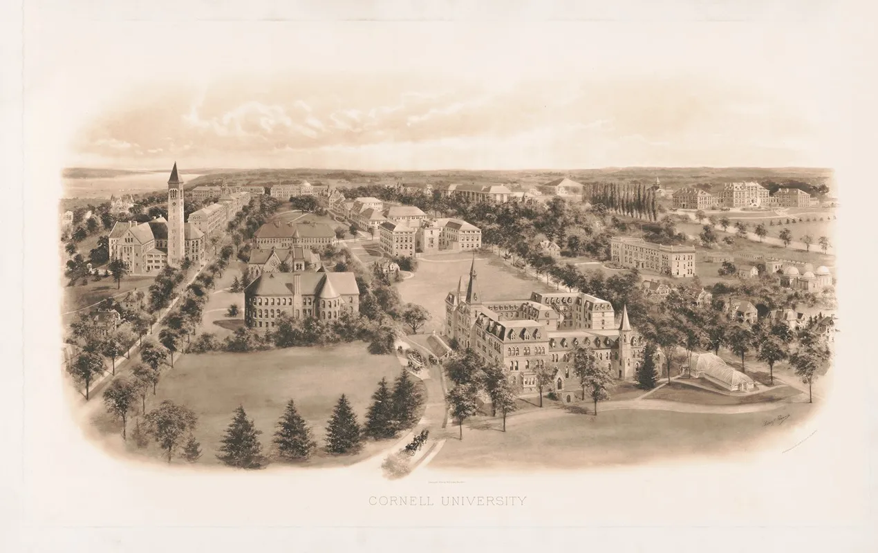 Cornell University Wall Art by Richard Rummell - High-Resolution Digital Print