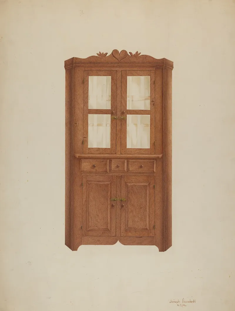 Corner Cupboard 12 Wall Art by Joseph Ficcadenti - High-Resolution Digital Print