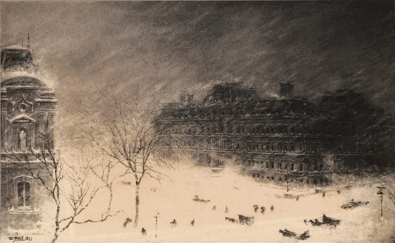 Corner Of 17th Street And Pennsylvania Avenue N W During The Blizzard Of 1899