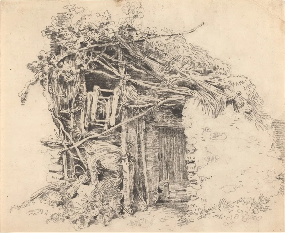 Corner Of A Rustic Barn Wall Art by Sigmund Freudenberger - High-Resolution Digital Print