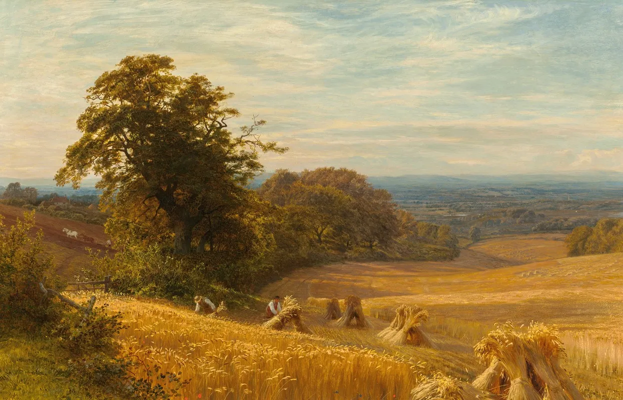 Cornfield At Abingdon Berks Wall Art by George Vicat Cole - High-Resolution Digital Print
