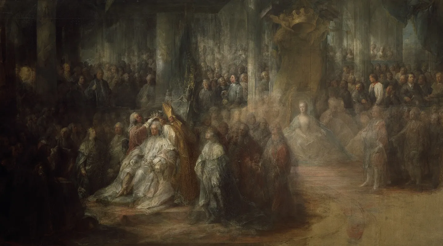 Coronation Of Gustav Iii Wall Art by Carl Gustaf Pilo - High-Resolution Digital Print