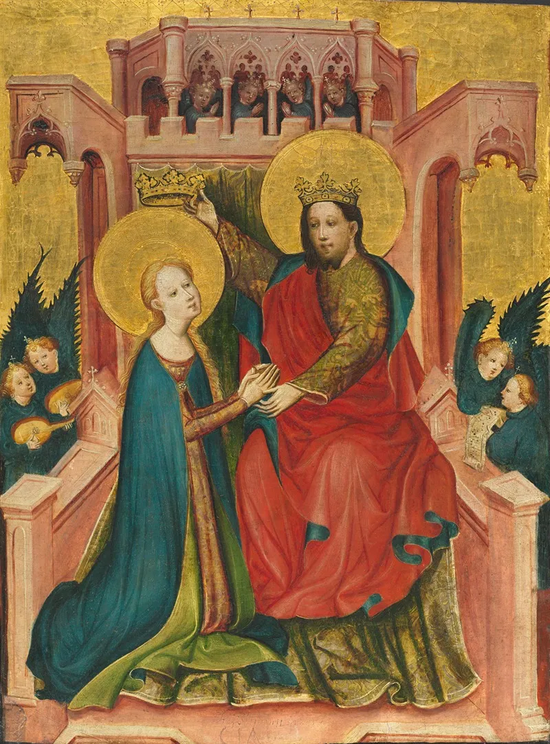 Coronation Of The Virgin 3 Wall Art by Master of the Fröndenberg Altarpiece - High-Resolution Digital Print