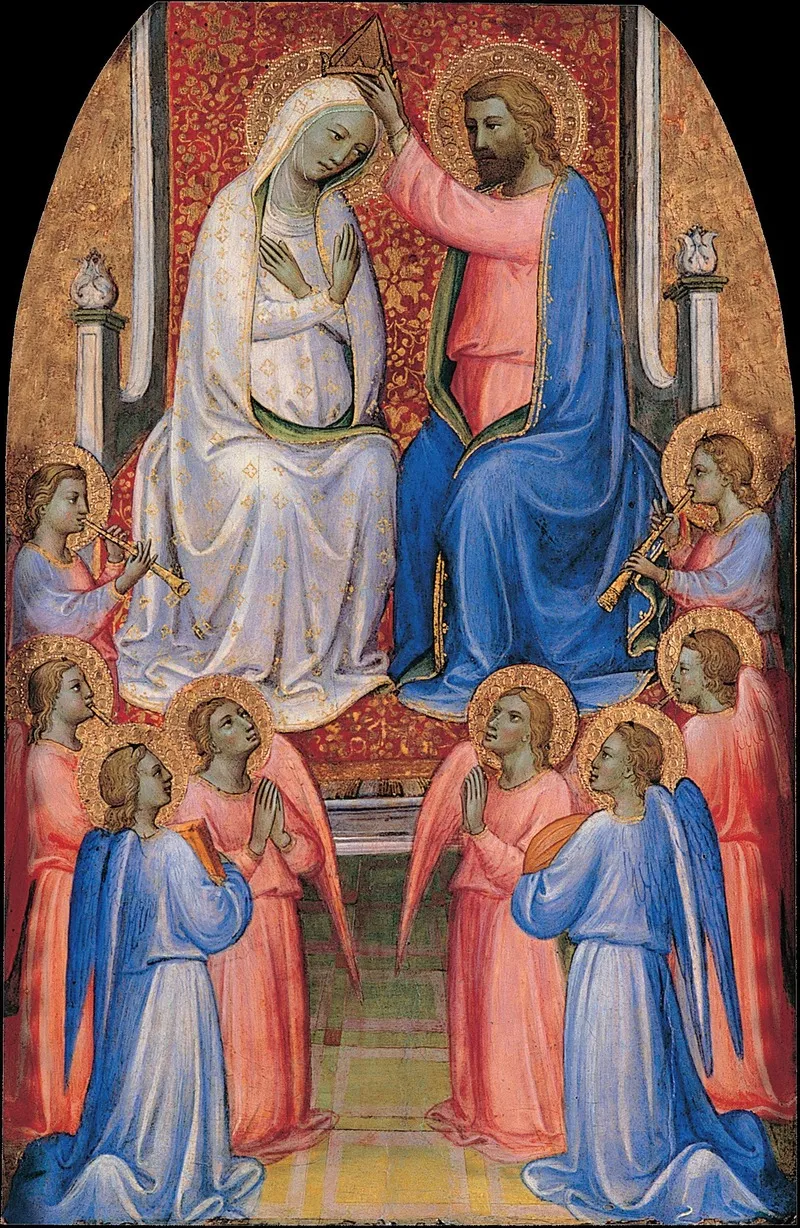 Coronation Of The Virgin And Angels Wall Art by Ventura del Moro - High-Resolution Digital Print