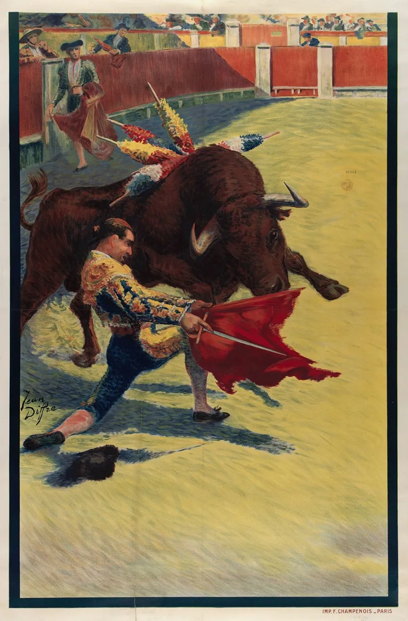 Corrida Wall Art by Jean Diffre - High-Resolution Digital Print