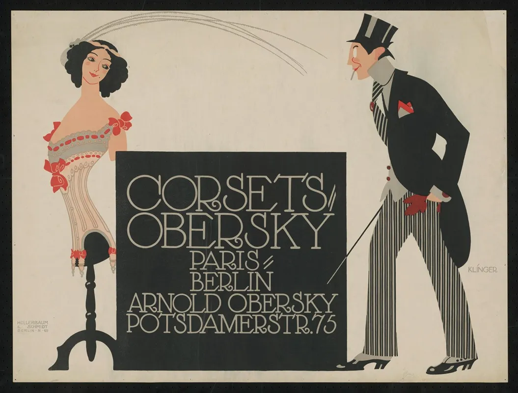 Corsets Obersky Wall Art by Julius Klinger - High-Resolution Digital Print