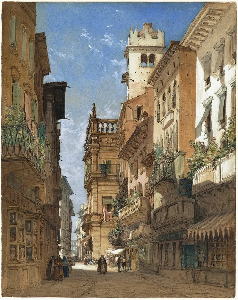 Corso Sant Anastasia With The Palazzo Maffei In Verona