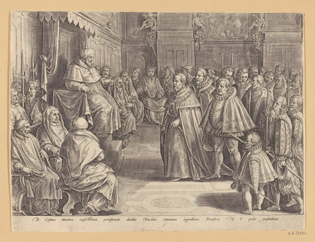 Cosimo I Enters The College Of Cardinals Wall Art by Stradanus - High-Resolution Digital Print