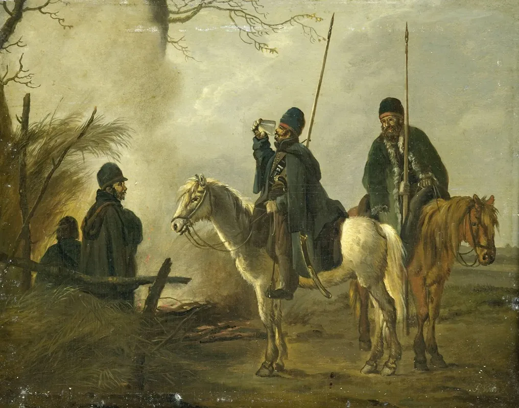 Cossack Outpost In 1813 Wall Art by Pieter Gerardus van Os - High-Resolution Digital Print