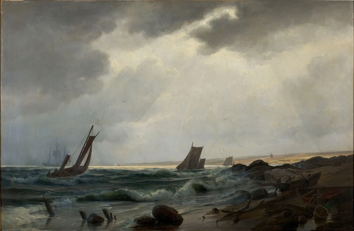 Costal Scene North Of Aarsdale Wall Art by Holger Drachmann - High-Resolution Digital Print