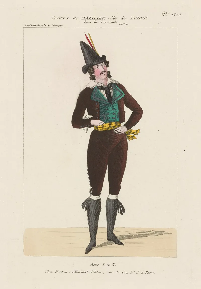 Costume De Mazilier Role De Luidgi Dans La Tarentule Ballet Academie Royale De Musique Actes I Et Ii Wall Art by Martinet-Hautecoeur - High-Resolution Digital Print