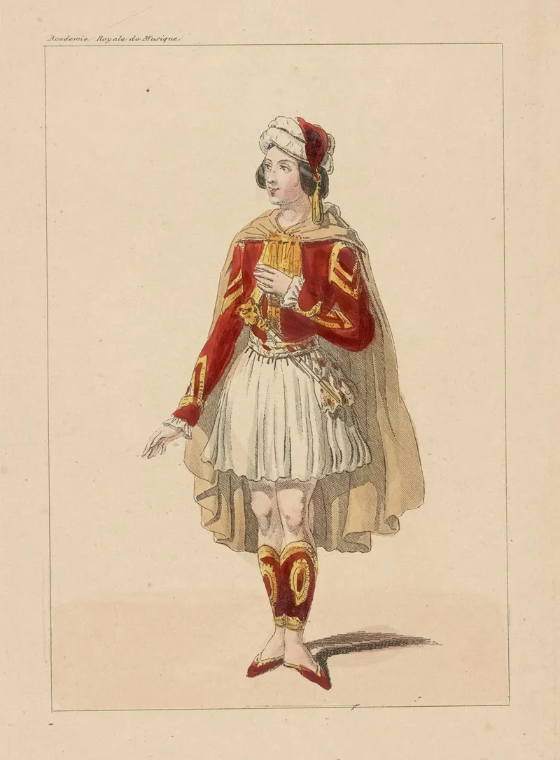 Costume De Petipa Role Dachmet Dans La Peri Ballet Acte Ii Academie Royale De Musique Wall Art by Martinet-Hautecoeur - High-Resolution Digital Print