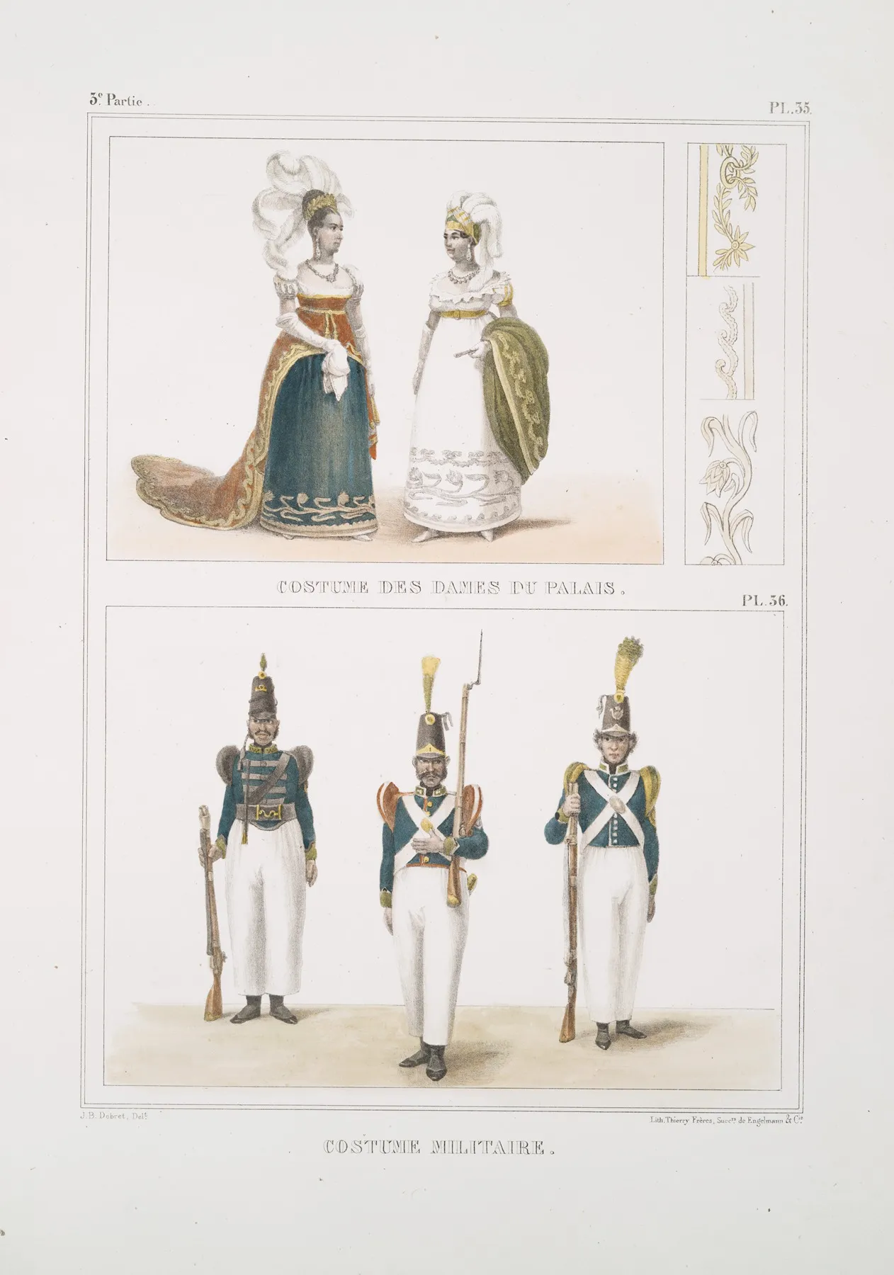 Costume Des Dames Du Palais Costume Militaire