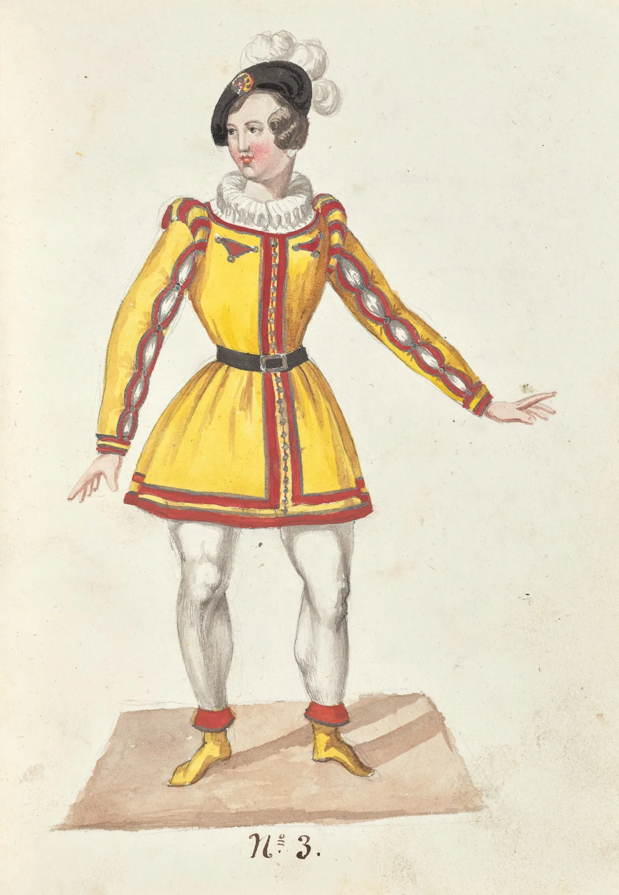Costume Designs For The Ballet La Pastorella Svizzera Pl 3 Wall Art by Vincenzo Battistini - High-Resolution Digital Print