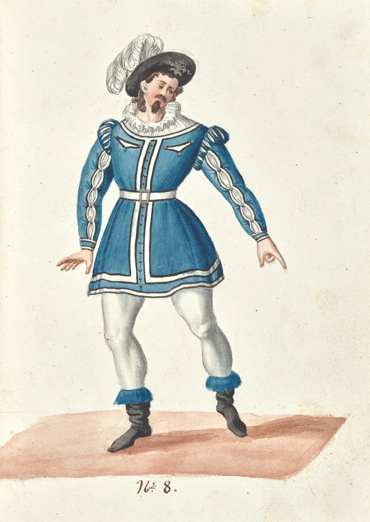 Costume Designs For The Ballet La Pastorella Svizzera Pl 8 Wall Art by Vincenzo Battistini - High-Resolution Digital Print