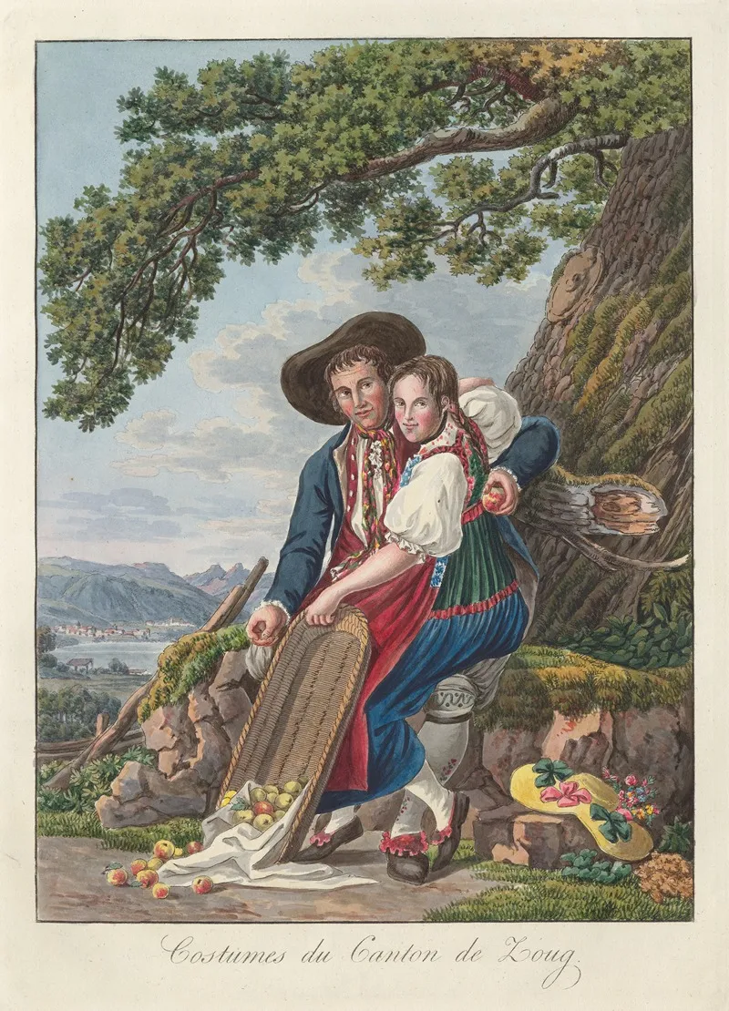Costume Du Canton De Zoug Wall Art by Joseph Reinhart - High-Resolution Digital Print