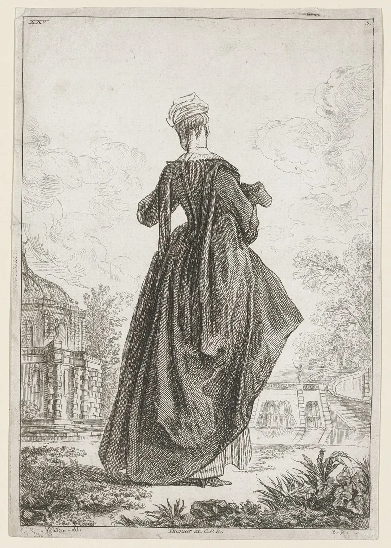 Costume Plate Xxv Wall Art by Antoine Watteau - High-Resolution Digital Print